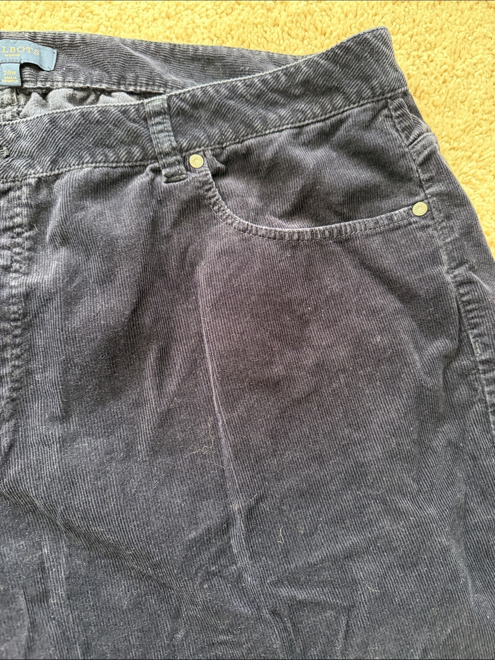 Talbots Women's Navy Corduroy Cropped Trousers - Picture 3 of 4